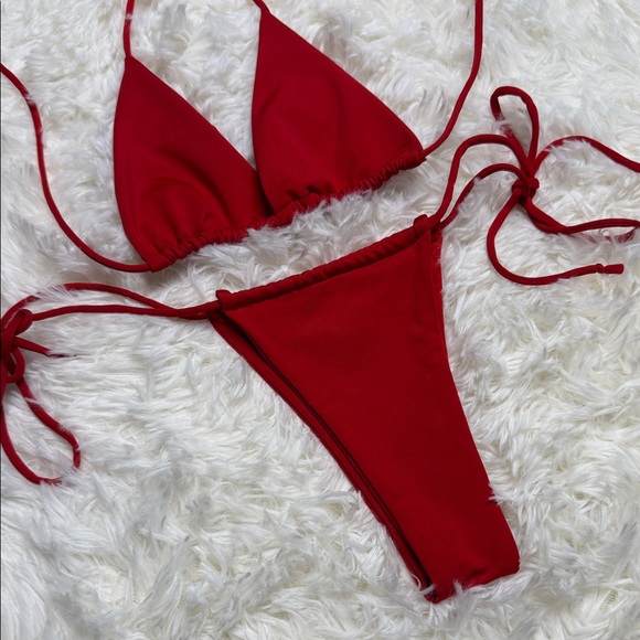Red Triangle Bikini Set - Picture 2 of 7